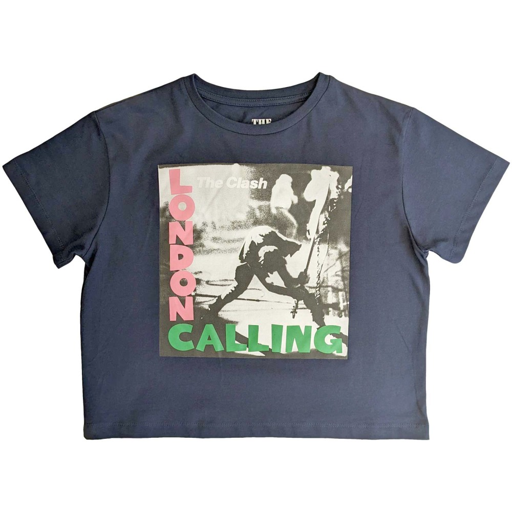 The Clash - London Calling Crop top - Blue